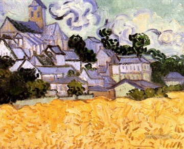 Vista de Auvers con la iglesia Vincent van Gogh Pinturas al óleo